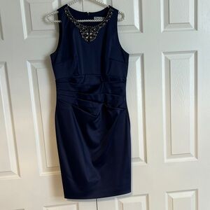 Eliza J Navy Embellished Mini Dress
